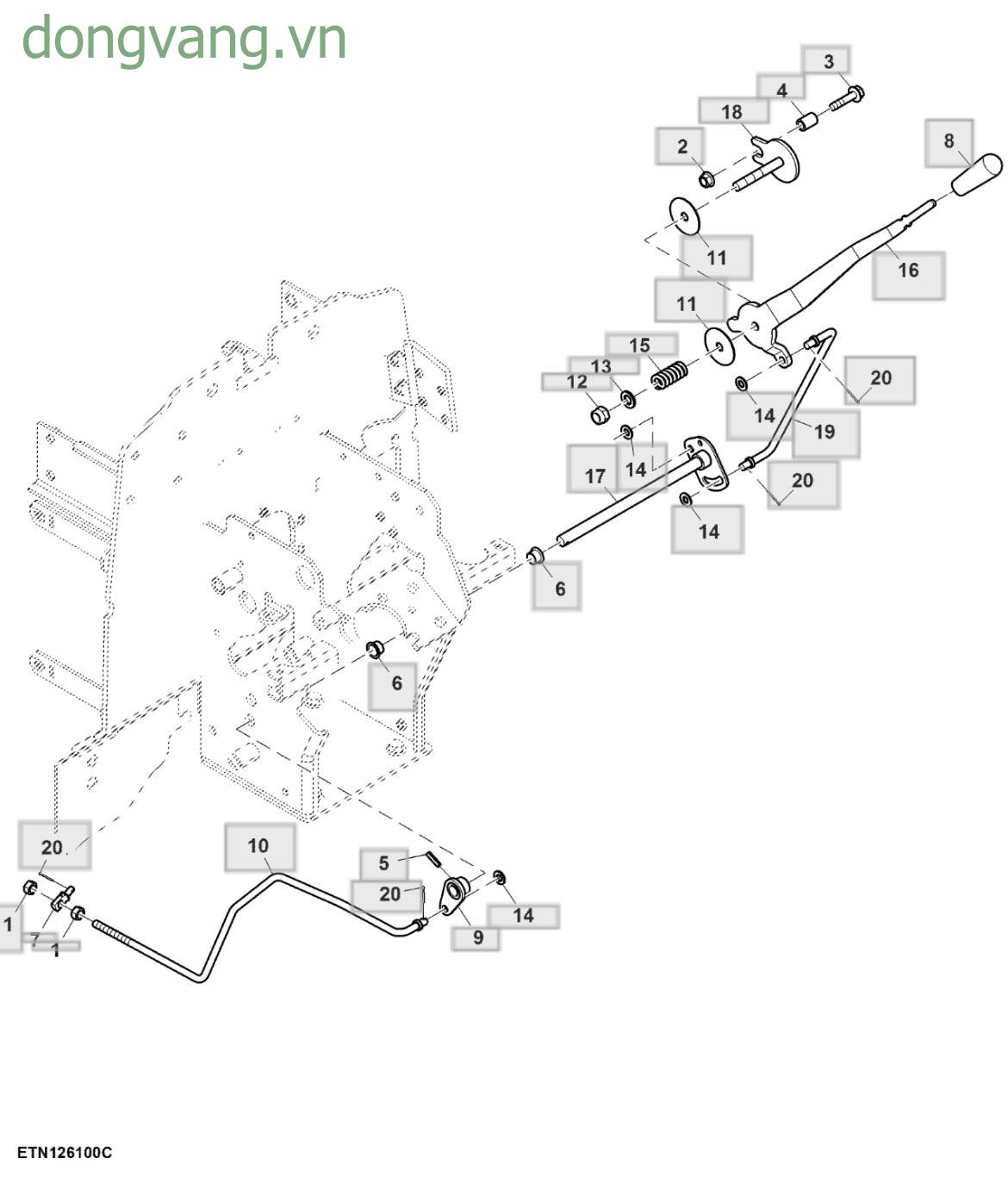 Cần điều khiển ga - ST802636
